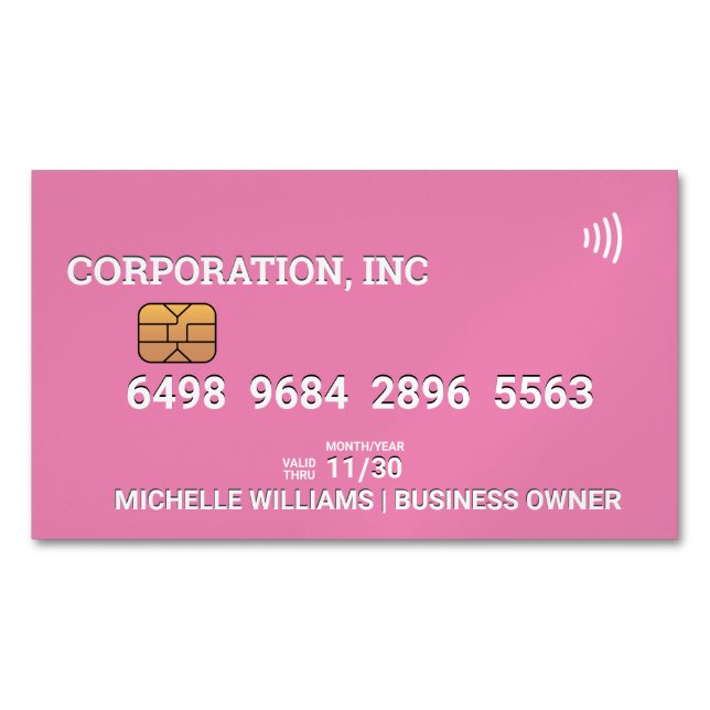 Credit | Debit Card | Pink (Front)