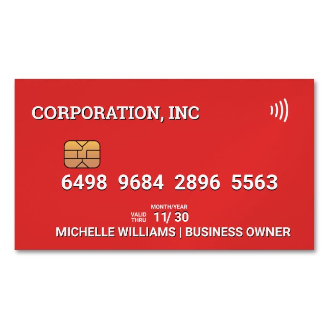 Credit | Debit Card | Red (Front)