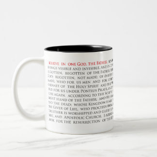 Credo chrétien orthodoxe Nicene Creed Mug à deux t