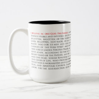Credo chrétien orthodoxe Nicene Creed Mug bicolore