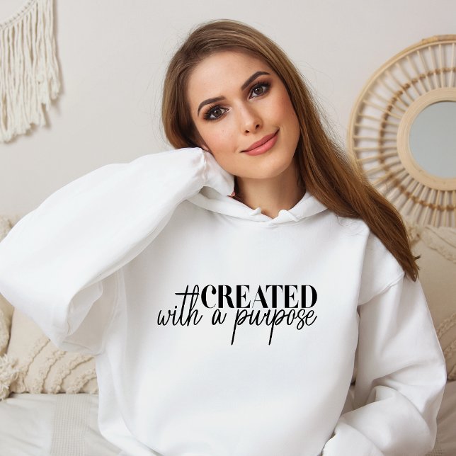 Créé avec un but Sweat - shirt à capuche chrétien  (Créateur téléchargé)
