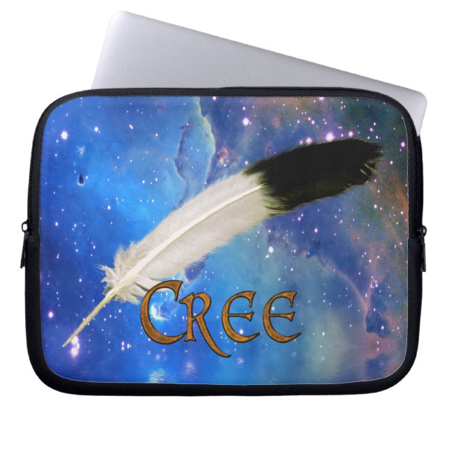 CREE Nation & Feather Space Laptop Sleeve (Front)