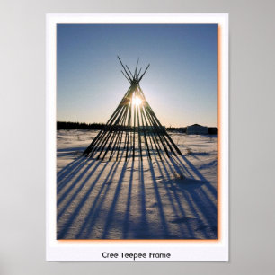 Cree Teepee Frame Poster