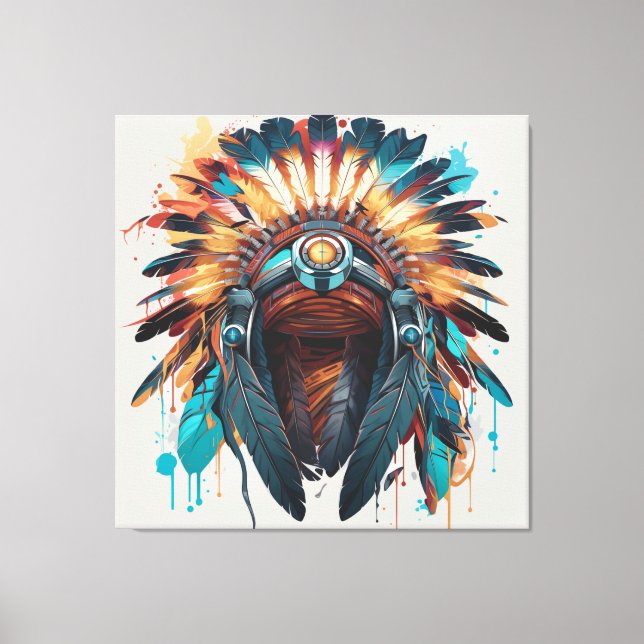 Cree Traditions Reborn in Our Hearts Canvas Print (Front)