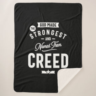 Creed Personalized Name Birthday Gift Sherpa Blanket