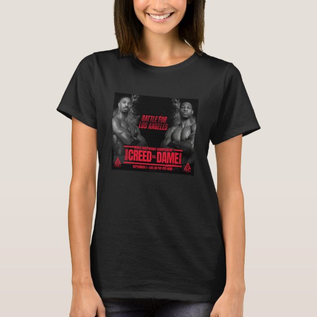 Creed vs Dame poster red T-Shirt (Front)