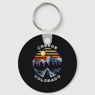 Creede colorado mountains vacation camping souveni keychain