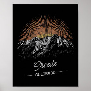 Creede Mountains Colorado Hiking Outdoors Vintage  Poster