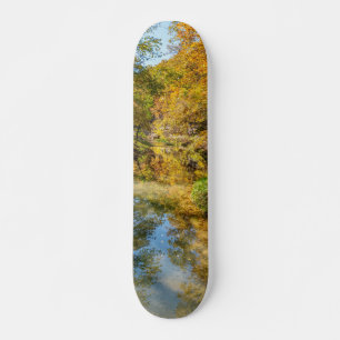 Creek Autumn Reflections Vertical Skateboard
