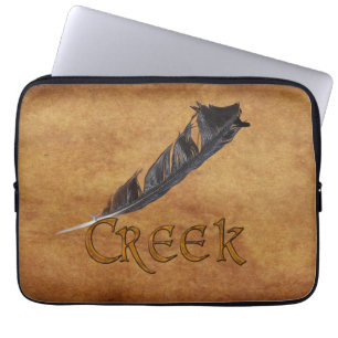 CREEK Native American Feather Laptop Sleeve
