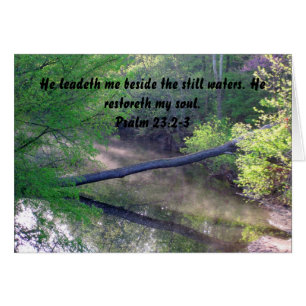 Creek on Misty Spring Morning Psalm 23