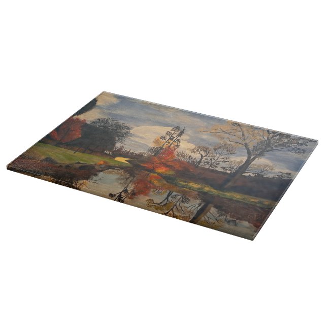 Creek Side in Autumn, Original by Gary Poling Cutting Board (Corner)