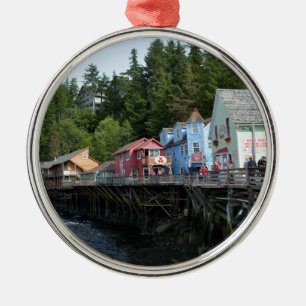 Creek Street in Ketchikan Metal Ornament
