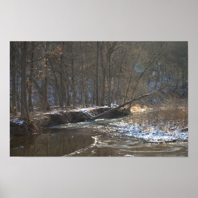 Creek Winter Waterscape Poster (Front)