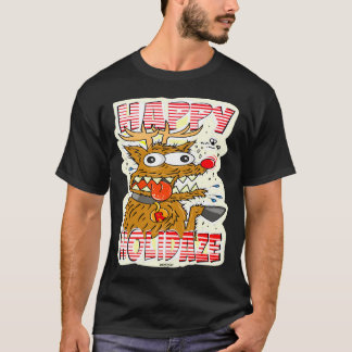 Creekrat Cartoon Studios Happy Holidaze Art T-Shirt