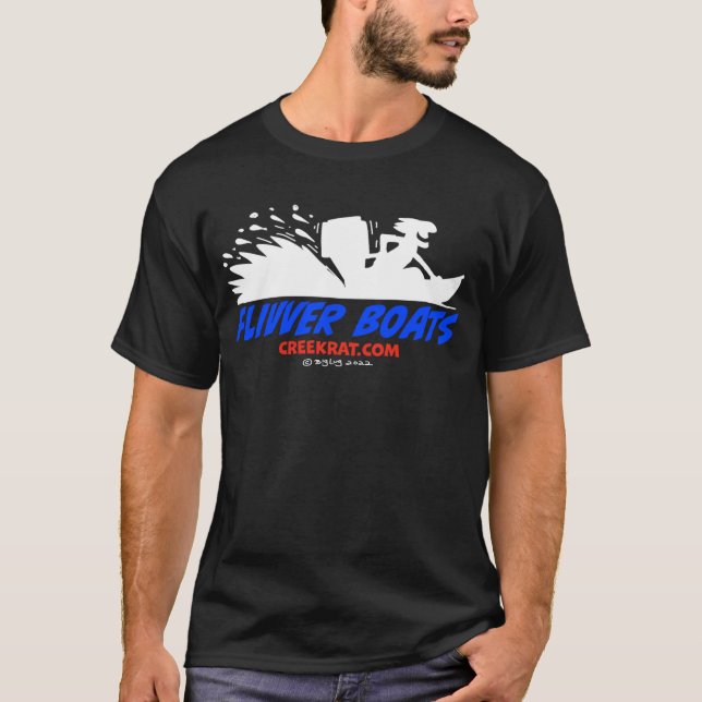 Creekrat Cartoons Fliver Flivver Boat Logo Tee (Front)