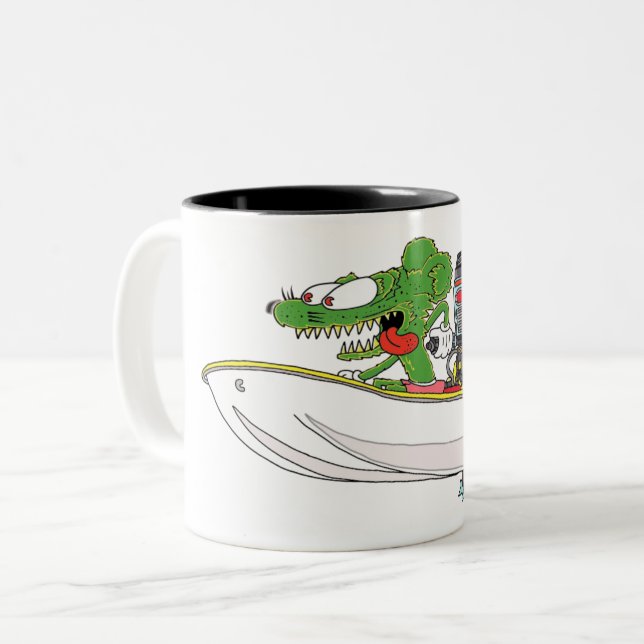 Creekrat CARtoons Flyin' Flivver Fliver Boat Mug (Devant gauche)