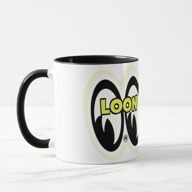 Creekrat Cartoons Loon Equipped Racing Mug (Left)