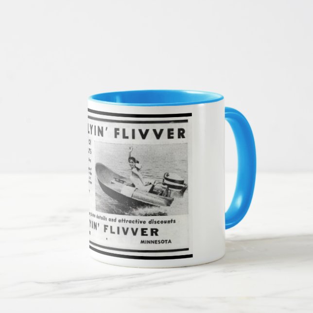 Creekrat Dessins amusants Fliver Boat Mug (Devant droit)
