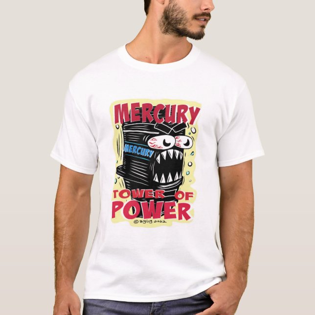 Creekrat Mercury Tower of Power Cartoon T-Shirt (Front)