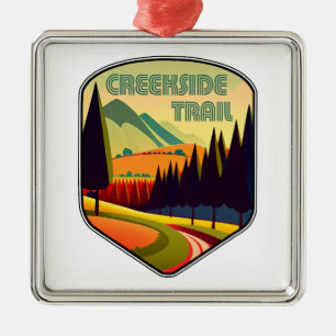 Creekside Trail Ohio Colors Metal Ornament