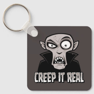 Creep It Real Classic Horror Vampire Design Keychain