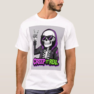 Creep It Real – Cool Skeleton Halloween 3 T-Shirt