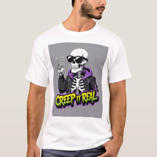 Creep It Real – Cool Skeleton Halloween 5 T-Shirt