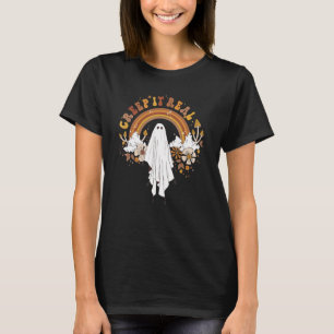 Creep it Real Cute Ghoul Retro Rainbow Floral T-Shirt