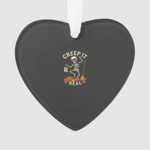 Creep It Real Dancing Skeleton Pumpkin Broom_1 Ornament