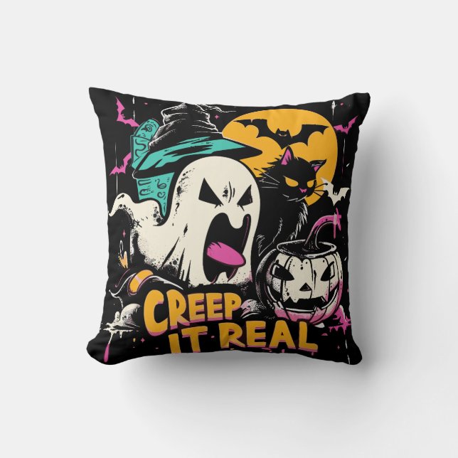 Creep It Real  | ExDesigner | Halloween Throw Pillow (Front)