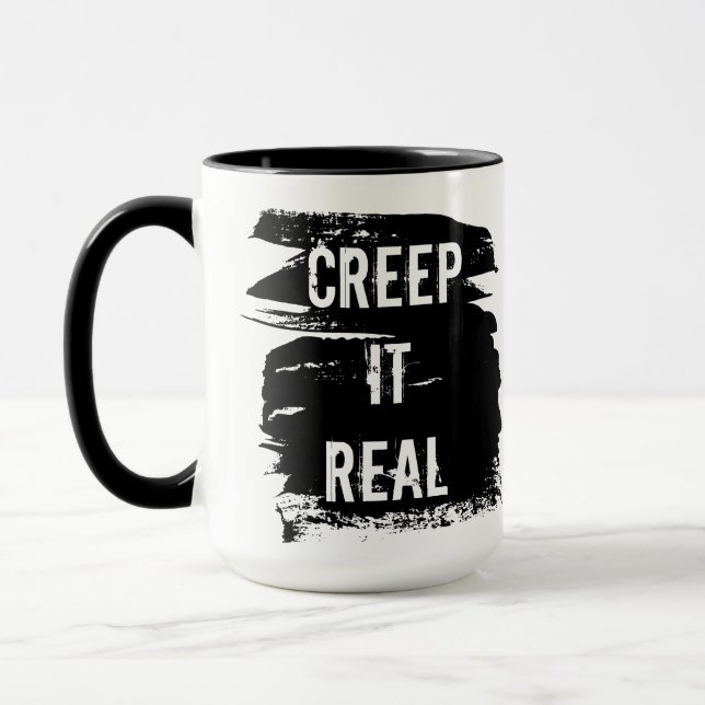 Creep It Real Funny Halloween Mug (Left)