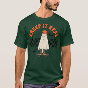 Creep it real Ghost Boy Vintage Retro Halloween Fa T-Shirt