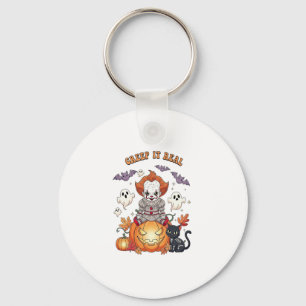 Creep It Real Halloween Clown Keychain