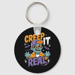 Creep It Real Halloween Costume Funny Keychain