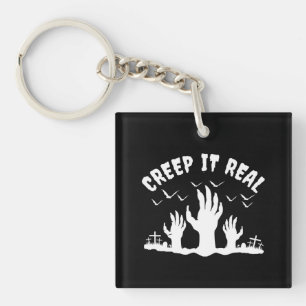 CREEP IT REAL HALLOWEEN GRAVEYARD COSTUME KEYCHAIN