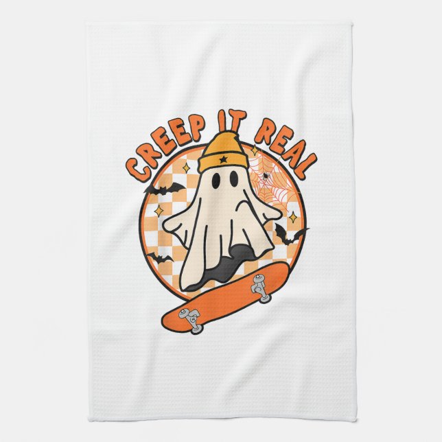  Creep It Real Halloween  Kitchen Towel (Vertical)