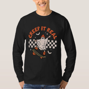 Creep It Real Halloween Trick Or Treat Cute Ghost  T-Shirt
