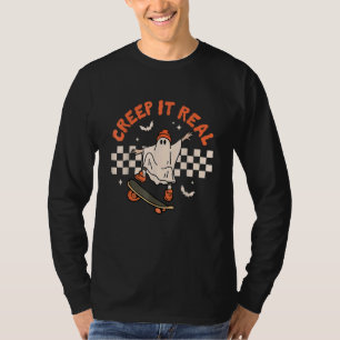 Creep It Real Halloween Trick Or Treat Cute Ghost T-Shirt