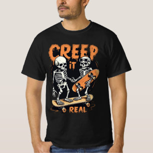 Creep it Real Halloween's Day Horror Vibes Men T-Shirt