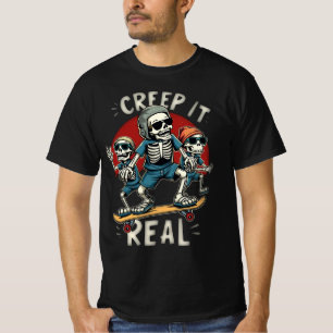 Creep it Real Halloween's Day Horror Vibes Men T-Shirt