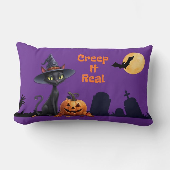Creep it Real  Lumbar Pillow (Front)