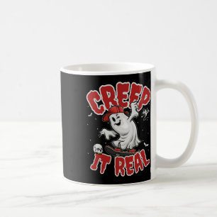 Creep It Real Skateboarding Funny Ghost Halloween Coffee Mug