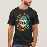 Creep It Real Skull Spooky Pumpkin Halloween Tees<br><div class="desc">Creep It Real Skull Spooky Pumpkin Halloween Tees 1</div>