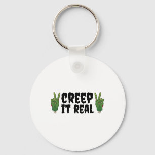 Creep It Real Zombie Hand Halloween Zombie  Keychain
