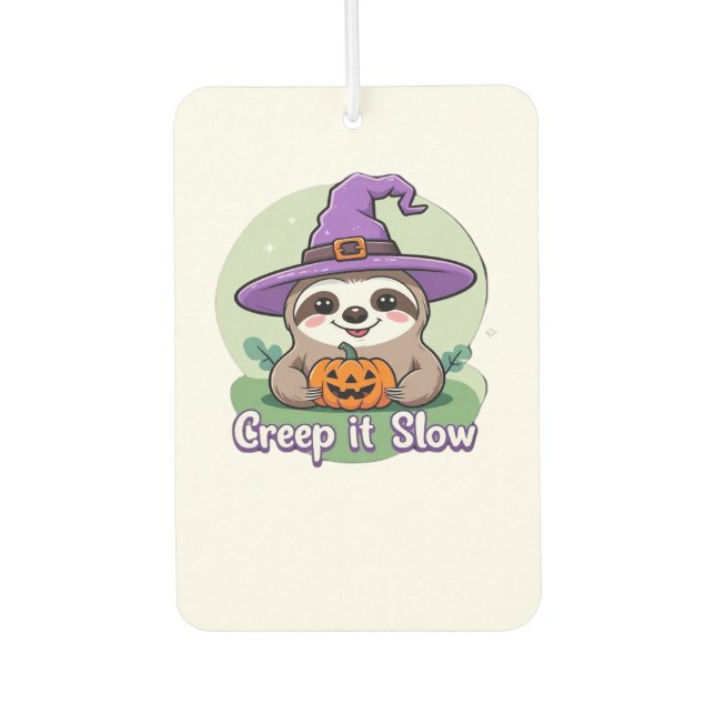 Creep It Slow � Cute Halloween Sloth Shirt with Pu Air Freshener (Front)