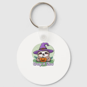 Creep It Slow � Cute Halloween Sloth Shirt with Pu Keychain