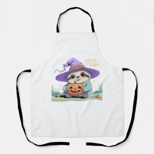 Creep It Slow – Cute Sloth Halloween Shirt Funny Apron