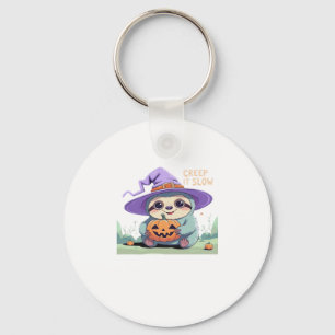 Creep It Slow � Cute Sloth Halloween Shirt  Funny  Keychain