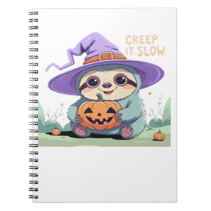 Creep It Slow � Cute Sloth Halloween Shirt  Funny  Notebook